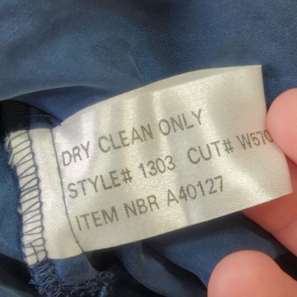 Silk Lore by Beth Terrell Navy Blue Velour/Silk Tunic, Women's Small - Picture 9 of 12